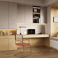Modern Desk Study 3d model
