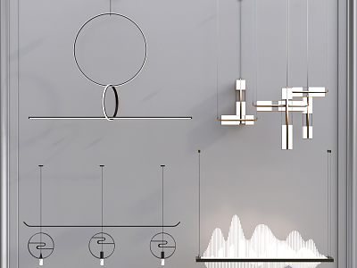 New Chinese Chandelier Lamps Combination model