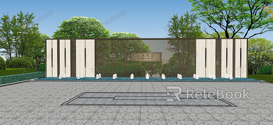 New Chinese style landscape wall model