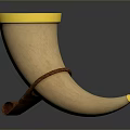 Horn Viking Horn Animal Horn Ox Horn Instrument 3d model
