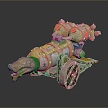 Artillery Gun Artillery Ship Gun Gun Siege Gun Cannon Anti-aircraft Breaking Heavy Gun Heavy Gun 3d model