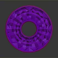 Stone Wood Crafted Purple Glowing Ring With Reflective Base Design
