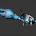 Blue Spotted Crab Sculpture With Vibrant Blue Color And Detailed Decorative Features