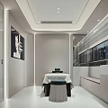 Modern SPA Sauna Interior Design With Massage Bed Bathtub And Cozy Atmosphere