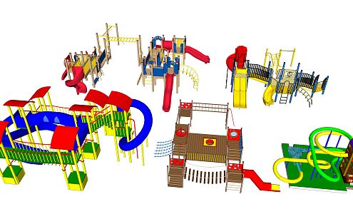 Modern Amusement Equipment Children's Amusement Park Activities Amusement Equipment 3d model