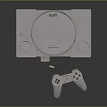 Sony Classic Game Console Unit With Dual Controllers And Disc Drive