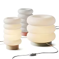 Modern Stacked Table Lamp Design With Layered Shades Soft Glow And Multiple Sizes 3d model