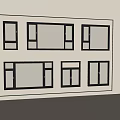 Modern windows casement windows floor-to-ceiling windows bay windows doors and windows balcony windows 3d model