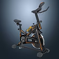 Modern Black And Orange Exercise Bike For Home Gym Fitness Equipment