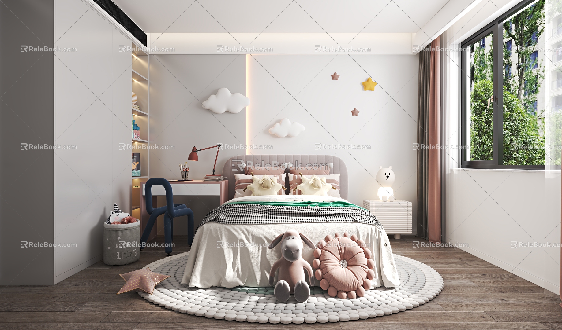 Girls Children's Room 3d model