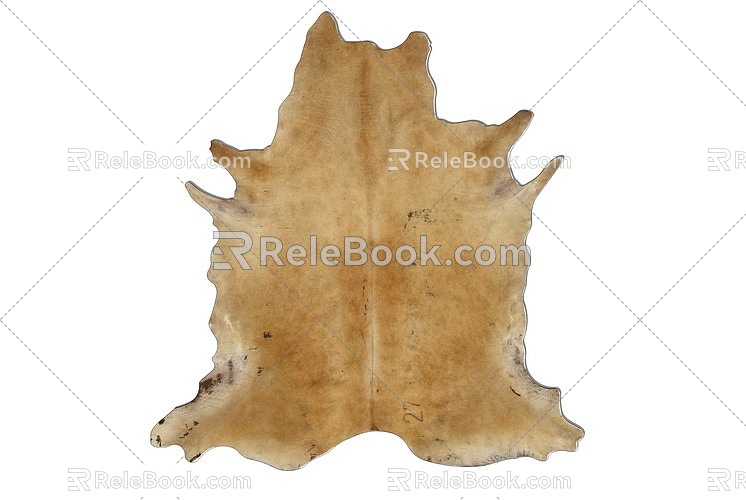 Animal fur carpet 3d model