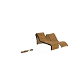 Wooden Outdoor Lounge Chairs with Curved Ergonomic Design and Multiple Color Options