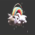Happy Rainbow Day Celebration With Smiling Clouds And Sparkling Stars