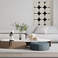 Modern double sofa 3d model