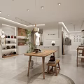 Modern Clothing Store Interior With Display Racks Mannequins Wooden Tables And Plants