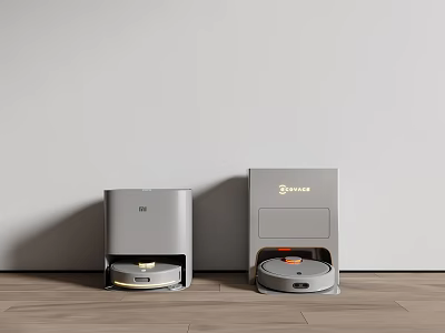 Xiaomi and Ecovacs Robot Vacuum Cleaners as Essential Daily Use Appliances for Home Floor Cleaning 3d model
