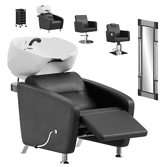 Madison Leather Barber Chair 3d model