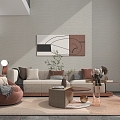 Apartment sofa combination 3d model