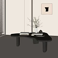 Nordic Middle Ancient Style Coffee Table 3d model