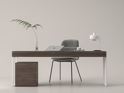 Desk and chair combination 3d model