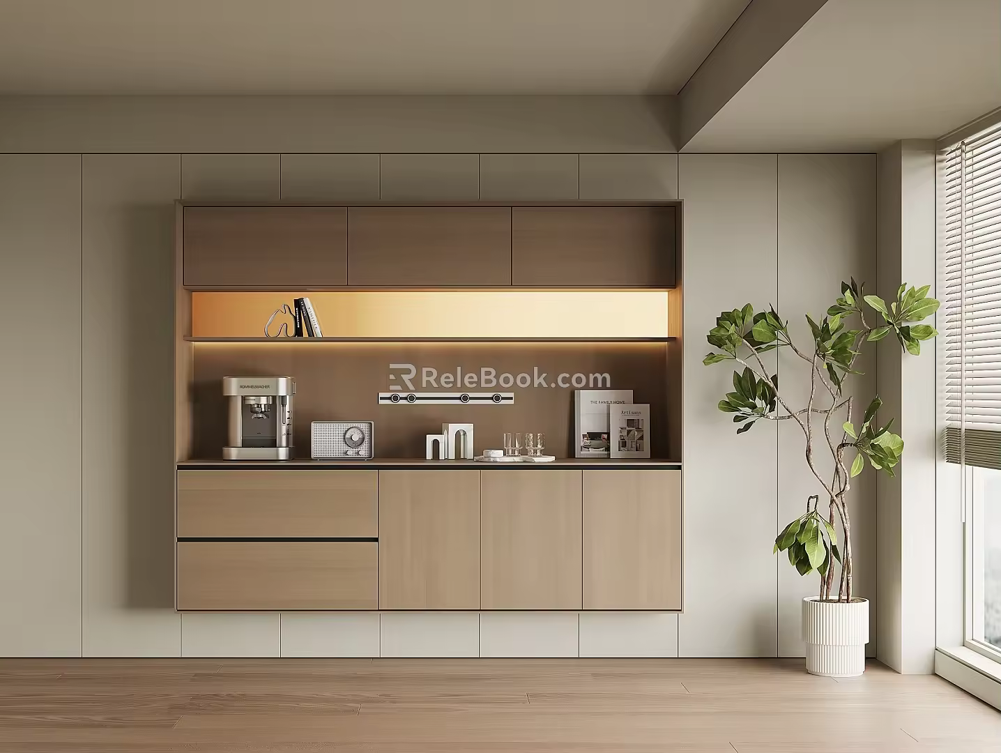 Modern Wine Cabinet Sideboard 3d model