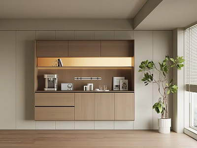 Modern Wine Cabinet Sideboard 3d model