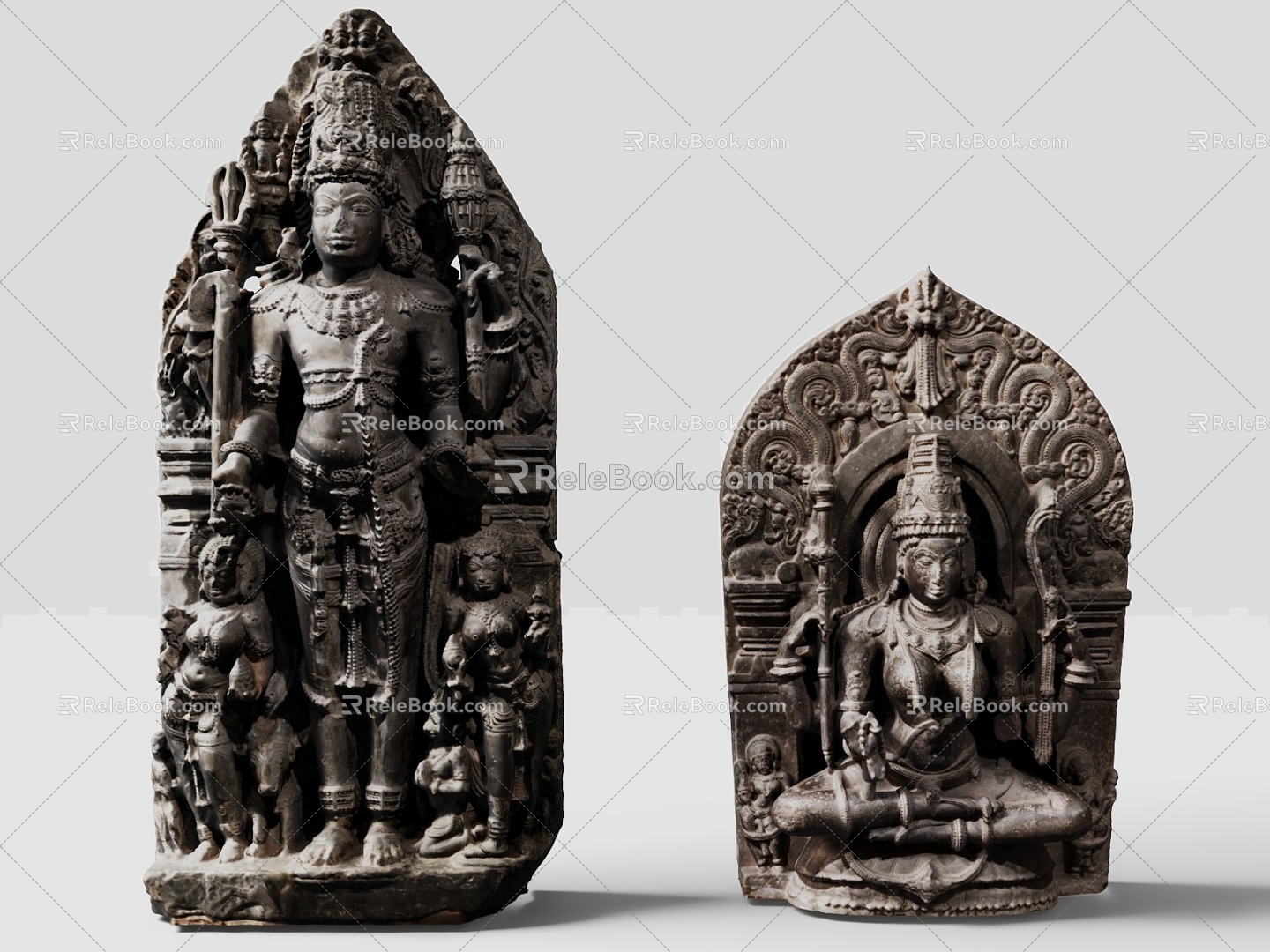 Mythological Sculptures Indian Gods Bodhisattva Bodhi Buddha Figure Sculptures Gods Sculptures Temple Shrine Sacrifice Gods Sculptures Indian Temple 3d model