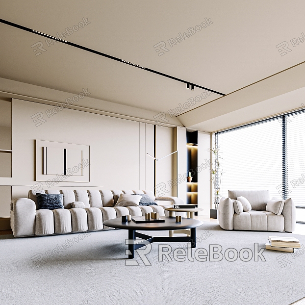 modern living room white apartment living room model