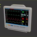 Medical Vital Signs Monitor With ECG Waveform And Patient Data