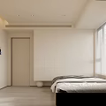 Modern Tatami Bedroom Interior Design With Tatami Bed Desk Chair And Bright Windows
