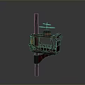 Weapon Mechanical Structure With Rotor Design Metal Frame And Wooden Platform