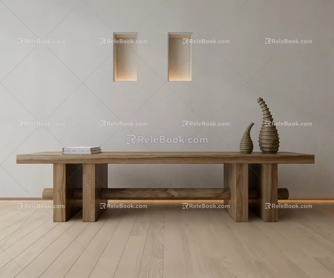 Modern bench stool 3d model