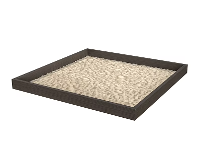 Outdoor Children Playground Equipment Square Sandbox With Sand For Kids Fun Play 3d model