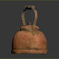 Vintage Copper Kettle With Wooden Handle And Shiny Reflective Base For Home Use