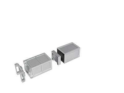 Gray Metal Mechanical Connectors With Interlocking Parts For Secure Joining 3d model