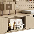Decorative Cabinet With Alphabet Number Blocks Maze Boards And Geometric Pattern Panels