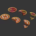 Delicious Red Filling Pies With Golden Crust And White Toppings Whole And Sliced