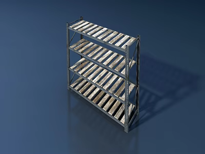Sturdy Metal Multi Tiered Display Shelf For Storage And Exhibition 3d model