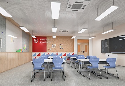 school classroom 3d model