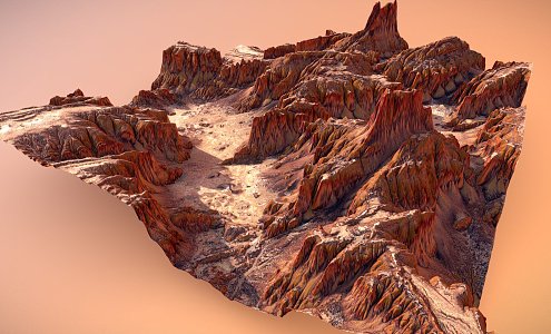 Modern Canyon Terrain 3d model