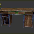 Wooden Desk With Drawer Vertical File Holder And Cabinet For Home Office