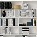 Modern bookcase bookcase bookshelf ornaments 3d model