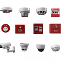 Security And Fire Safety Equipment Including Smoke Detectors Cameras And Alarm Panels