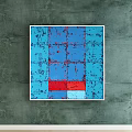 Modern abstract painting simple gray living room abstract decorative painting 3d model