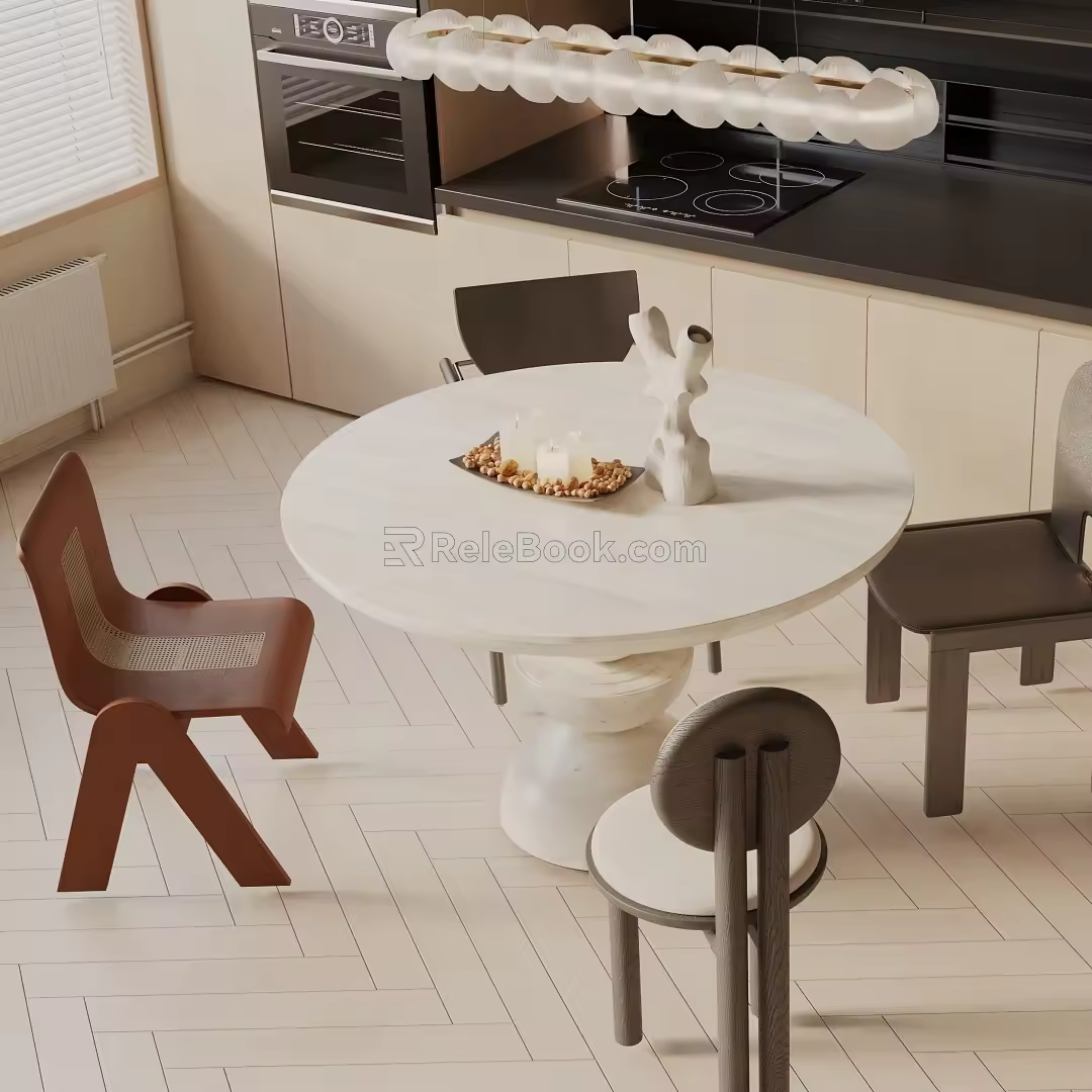 Modern dining table 3d model