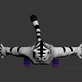 Casual White Onesie With Black Spotted Hood And Purple Shoes Design