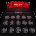Red Illuminated China Railway Event Passage With Decorative Display Boards