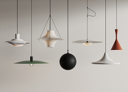 Pendant lamp flying saucer lamp ball lamp 3d model