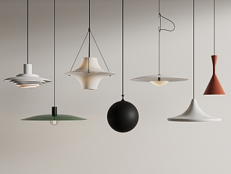 Pendant lamp flying saucer lamp ball lamp 3d model