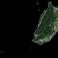 Taiwan Island Satellite Map Showing Terrain Roads And Urban Areas